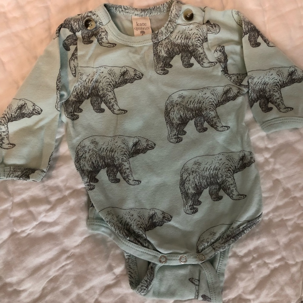 Kate Quinn Organics Long Sleeve Polar Bear Onesie